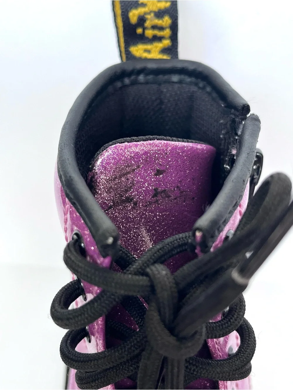 Dr. Martens Kids 1460 Glitter J Pink Purple Sparkle Boots Size US 2 EU 33